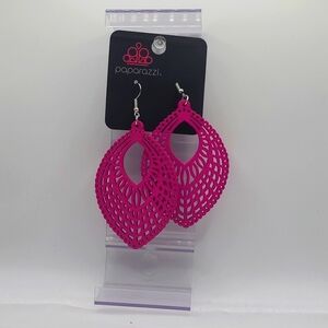 Paparazzi Costume Purple Dangling Earrings